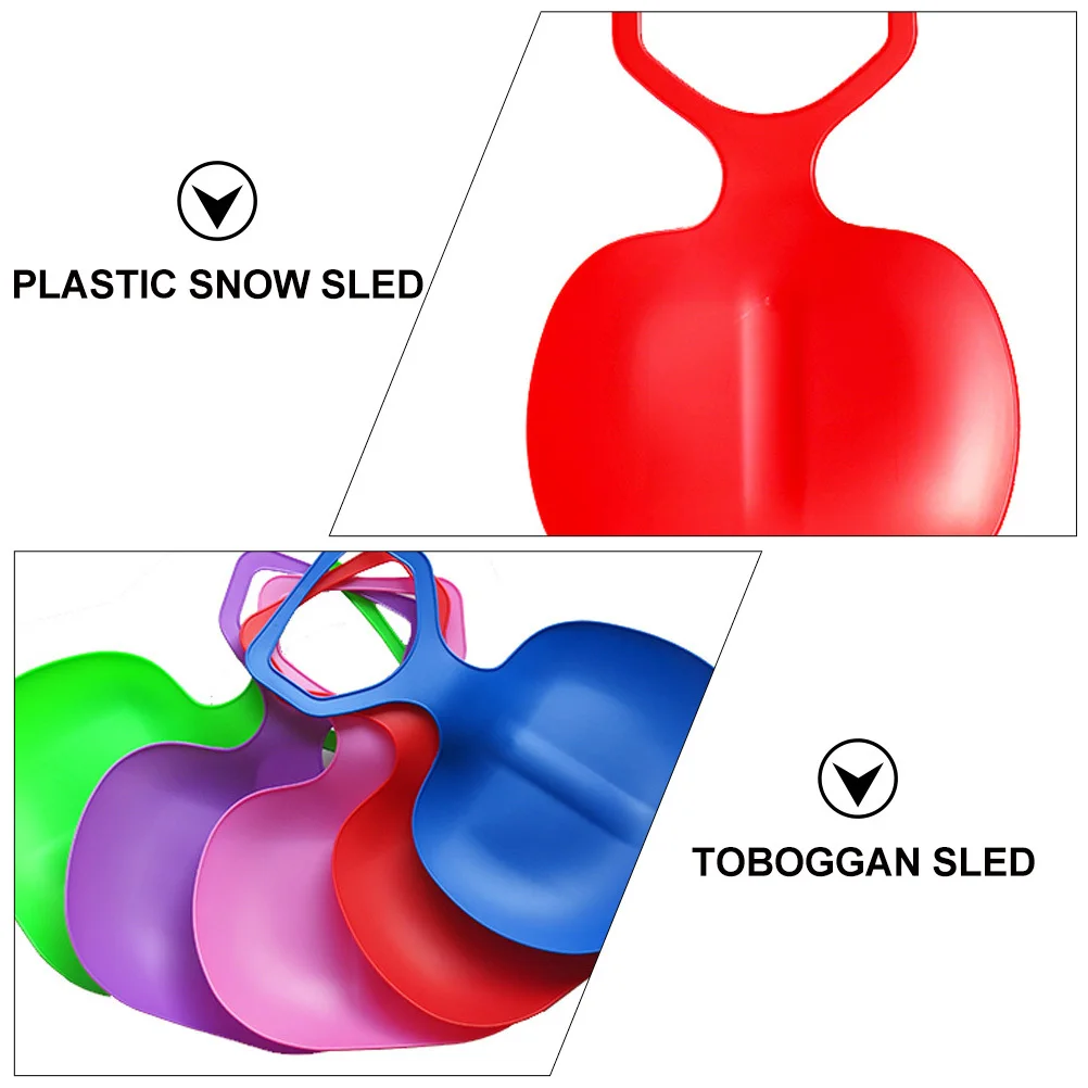 

3Pcs Thickened Snow Sled Durable Lightweight Kids Adults Outdoor Winter Slider Grass Sand Board Nonslip Handle