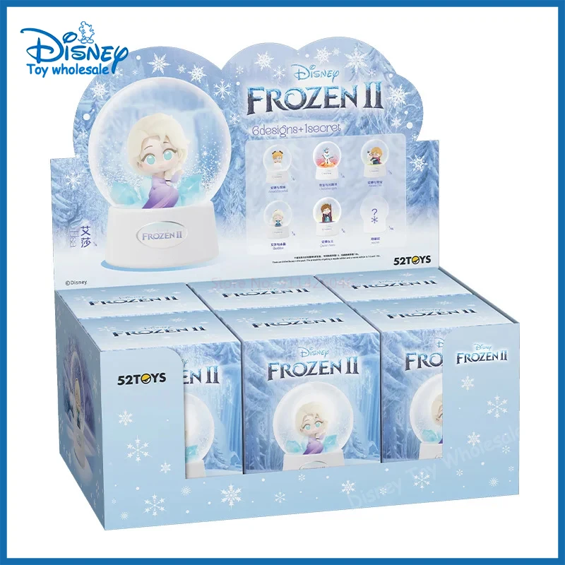 2023 New Disney Anime Frozen Series Crystal Ball Model Blind Box Crowns The Brave Trendy Toys regali di natale per bambini