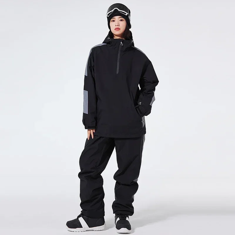 Adult Winter 2025 New Ski Suit Man Women Reflect Light Windproof Snowboard Clothes Skiing Warm Waterproof Jacket Pants Sets