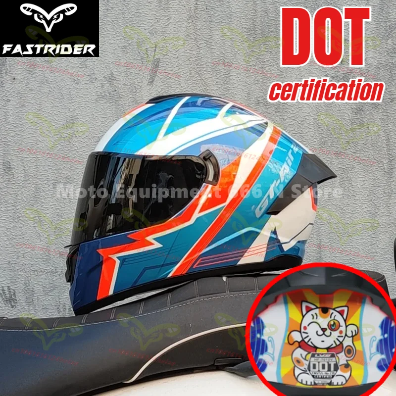 

Мотоциклетный шлем LVS 701, полнолицевой шлем для мужчин и женщин, с двойным зеркальным визором, защитный мотошлем для мотокросса, всесезонный Casco Moto