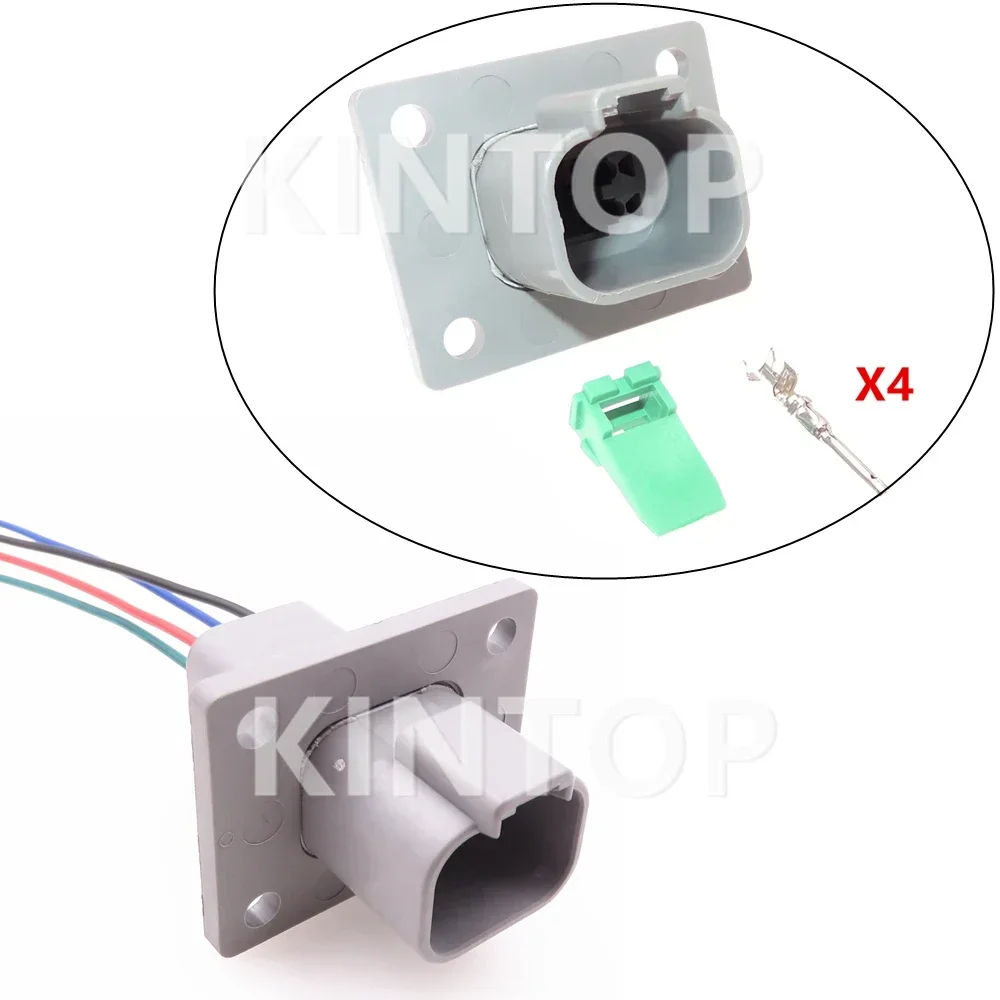 

1 Set 4 Pins AC Assembly Automobile Electric Wiring Sealed Adapter With Wires DT04-4P-L012 Car Connector Auto Waterproof Socket