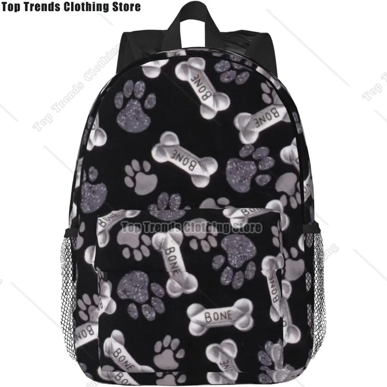 Dog Puppy Paw Print Versatile Adult Backpack For Work Hiking Waterproof Backpack Laptop Compartment