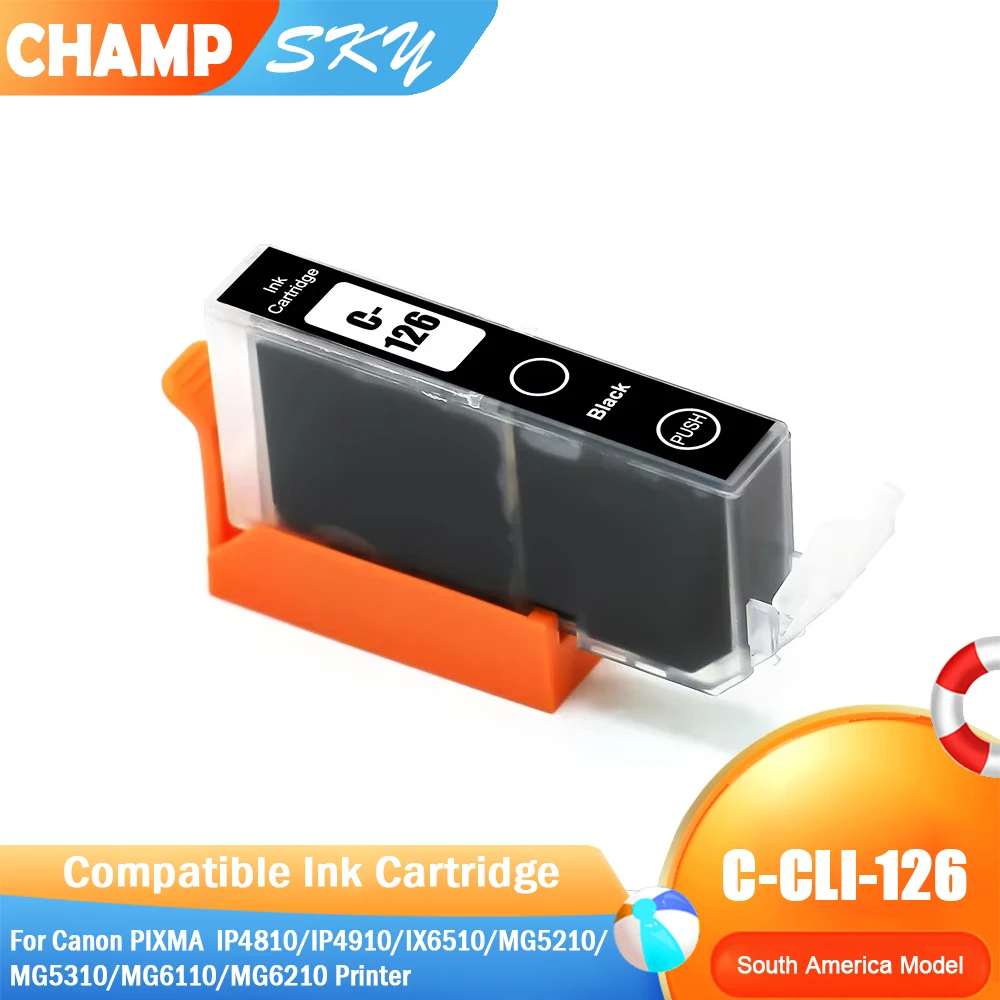 PGI-125 PGI125 PGI 125XL CLI 126 CLI-126 Compatible InkJet Ink Cartridge for Canon PIXMA IP4810/IP4910/IX6510/MG5210 Printer