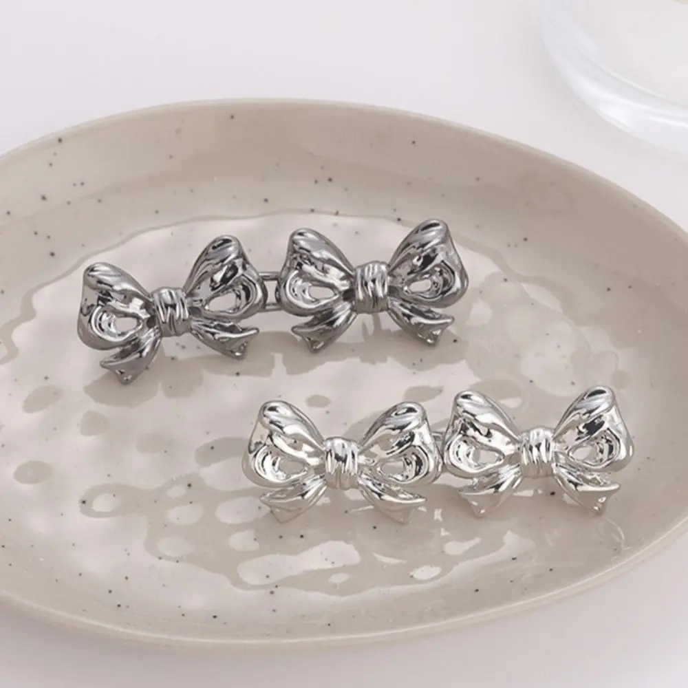 Bowknot Bow Pantaloni Bottone Tenditore Fibbia in vita Lega Jean Fit Stringere fibbie Clip in vita regolabile