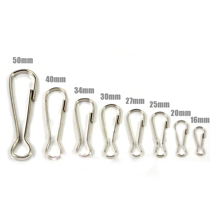 100Pcs Metal Snap Clips Hooks Loaded Clasp Keyring Buckle Hardware Accessories for Bag Chain Metal Small Carabiner Key Ring Tool