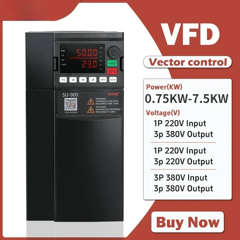 VFD 11KW 15KW 18KW 22KW 30KW High-performance Vector Type Frequency Converter AC380v Three-phase Motor Speed Controller Inverter