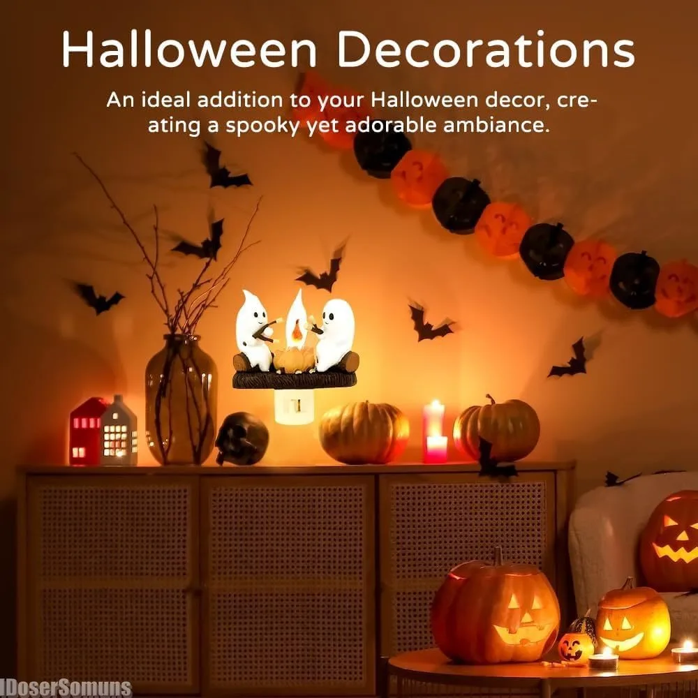 Halloween Decoration 2024 New GHOSTS ROASTING CAMPFIRES MORES Chost Design Lamp Halloween Home Decorations