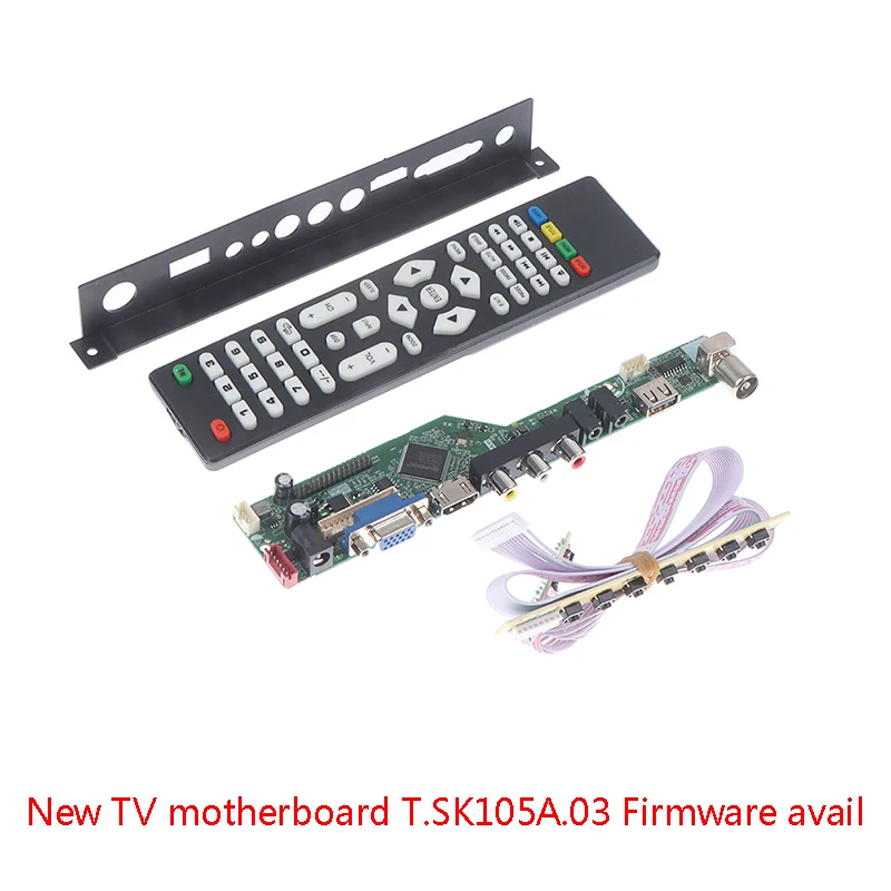 TV Motherboard T.SK105A.03 Universal LCD TV Controller Driver Board PC/VGA/USB Interface Replace T.V53.03