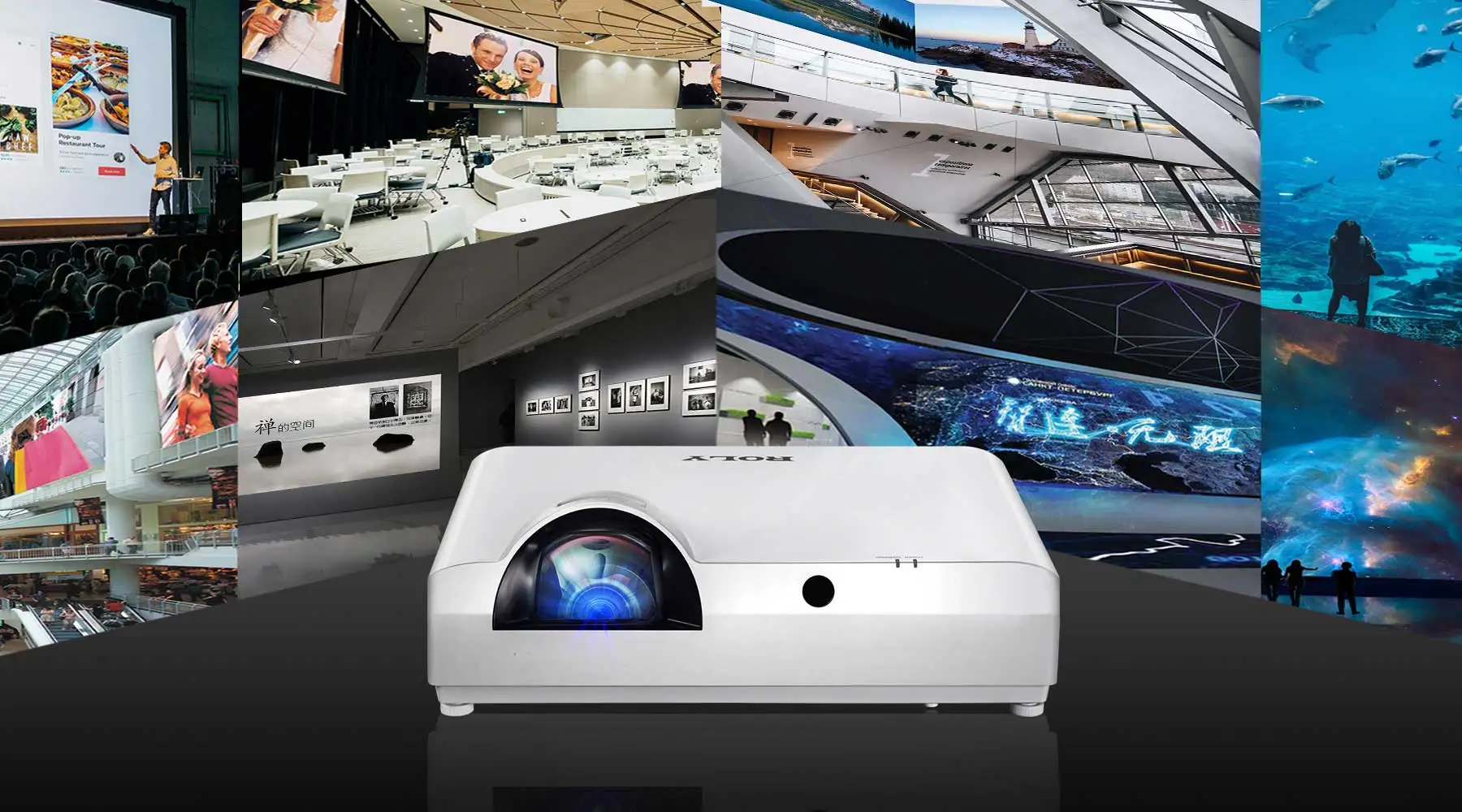 Flyin S600U High Lumens 6000 ANSI WUXGA 3LCD Ultra Short Throw Projector For Business & Education Laser Projection