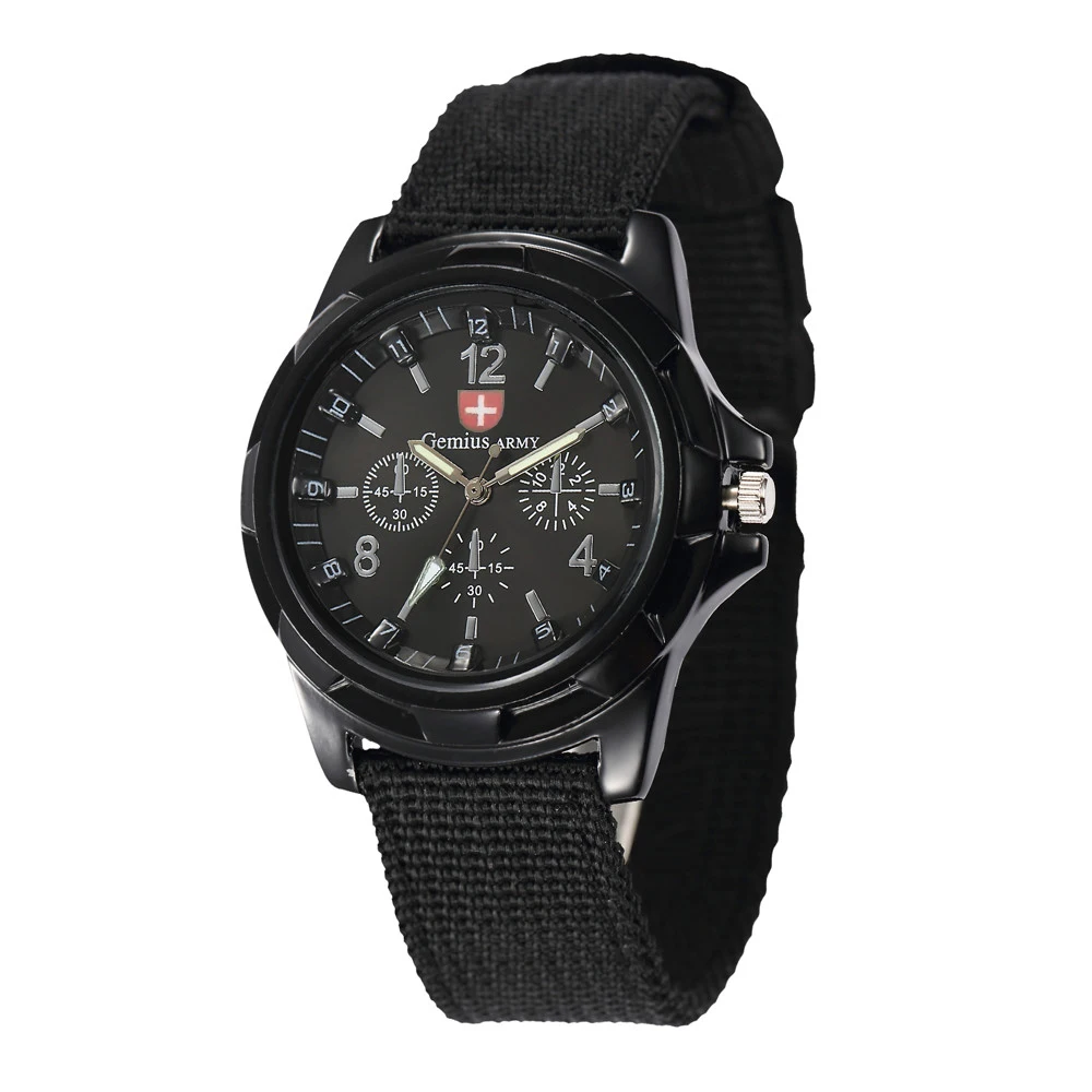 Military Mens Watch Top Brand Army Green Sports Analog Quartz Wristwatch Nylon Band Fashion Casual Men's Clock relogio masculino image 3