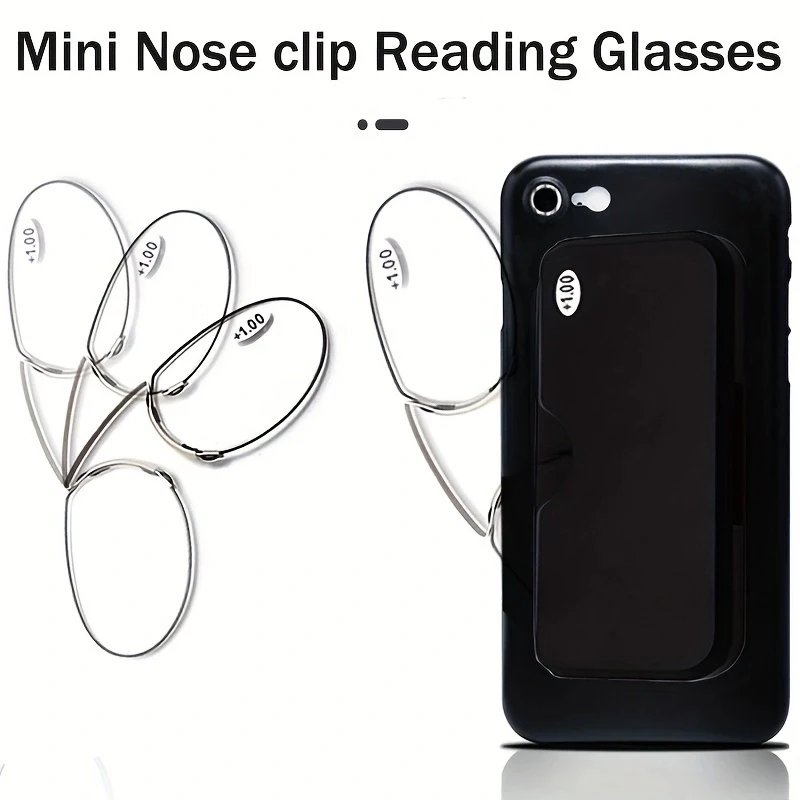 2026 2026 Pince Nez Style Reading Glasses Thin Frame Nose Clip Reading Glasses No Arm TR Glasses for Men Women Reading Glasses - Aliexpress Deal