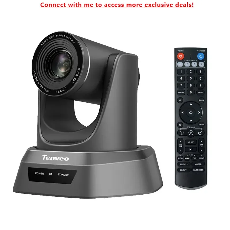 

Tenveo NV20A NDI камера с 20-кратным зумом, видеокамера для конференций для нескольких сценариев, PTZ-камера для конференций