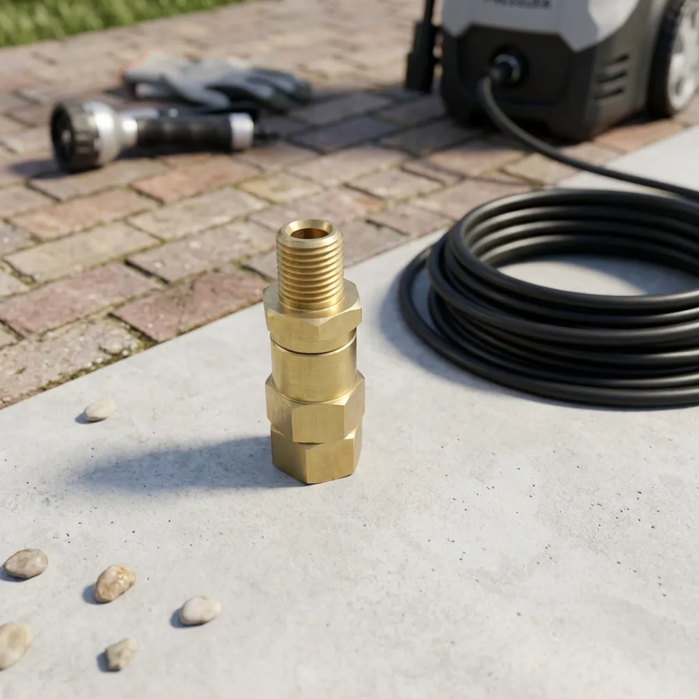 G1/4 Copper High Pressure Quick Connect Fitting for Car Wash Equipment Rotary Joint with Internal External Threads