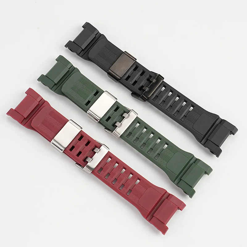 Resin watch strap for Casio GSHOCK, the third generation of the Big Mud King GWG-B1000 dedicated notch steel ring wristband