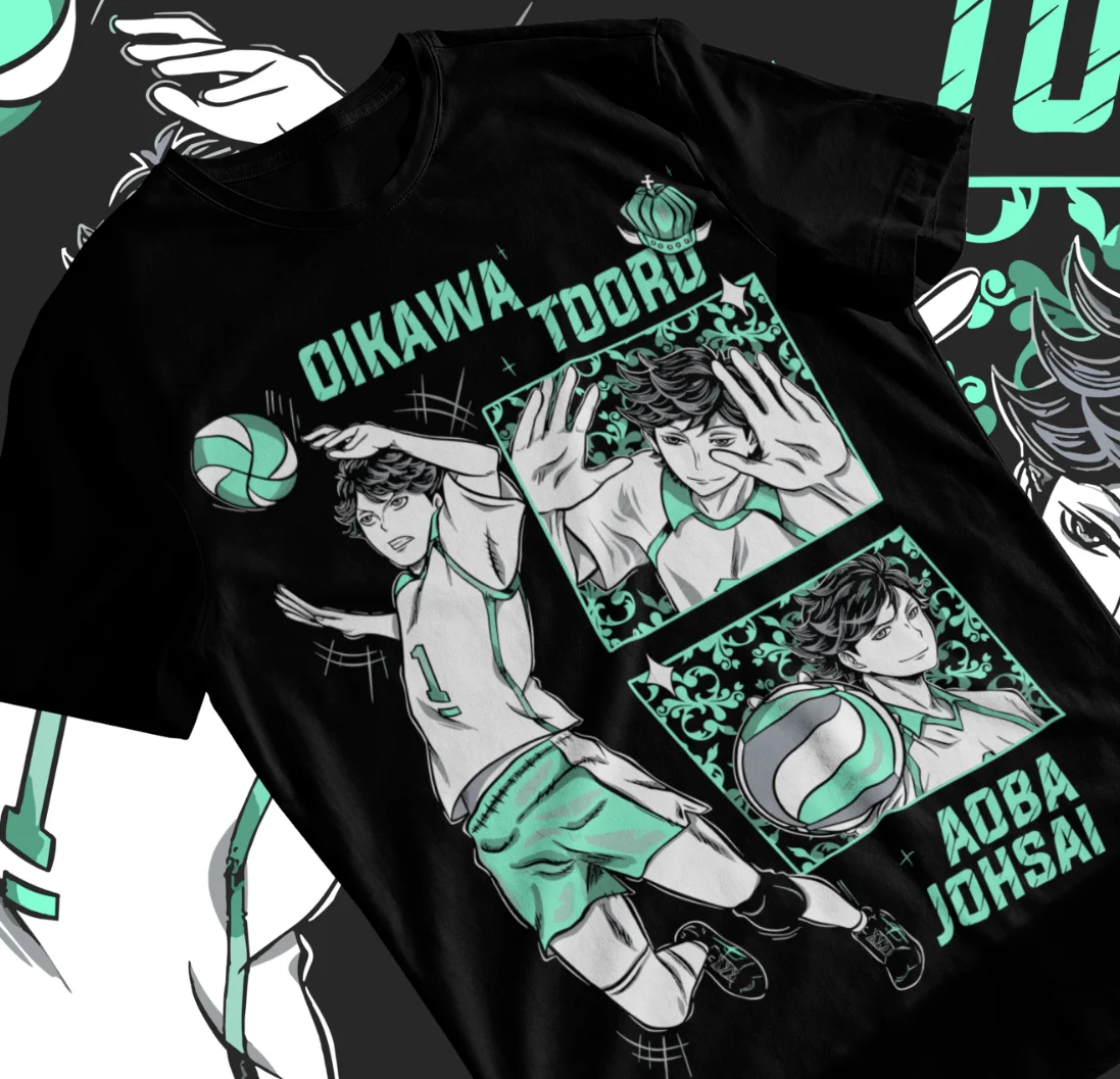 Team Aoba Johsai Oikawa Haikyuu Anime Manga Unisex T-Shirt Soft Tee All Sizes