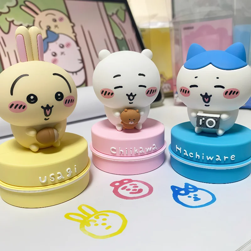 

Настоящий набор 3d штампов Chiikawa Kawaii Usagi Hachiware, журналная награда, милый декор для дисплея для планирования и коллекционеров ​ Подарок