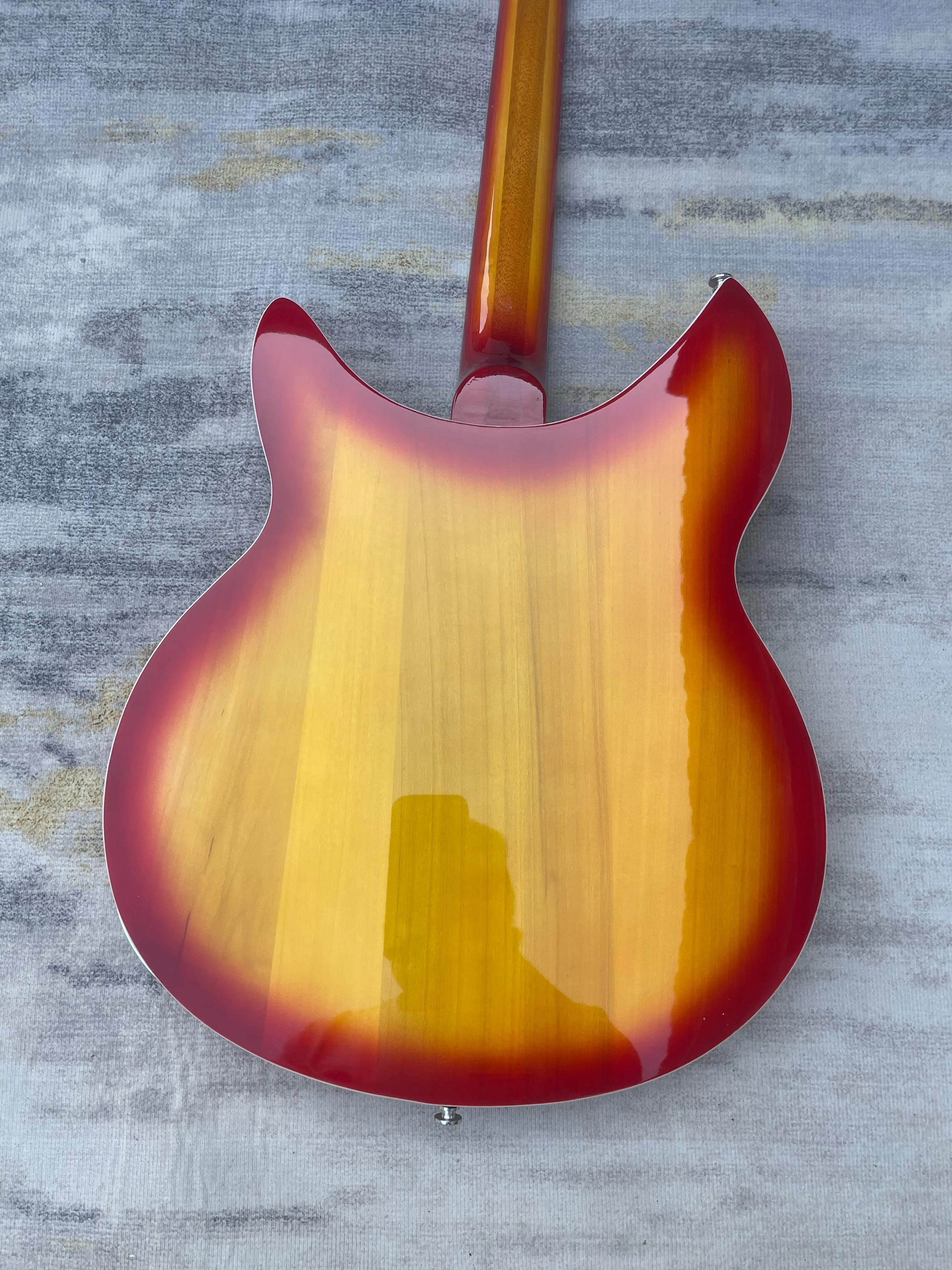Sunburst 12 String Semi Hollow 360 Electric Guitar Dual Mini Pickups Chrome Hardware Double Point Vintage Guitar Free Shipping view 6