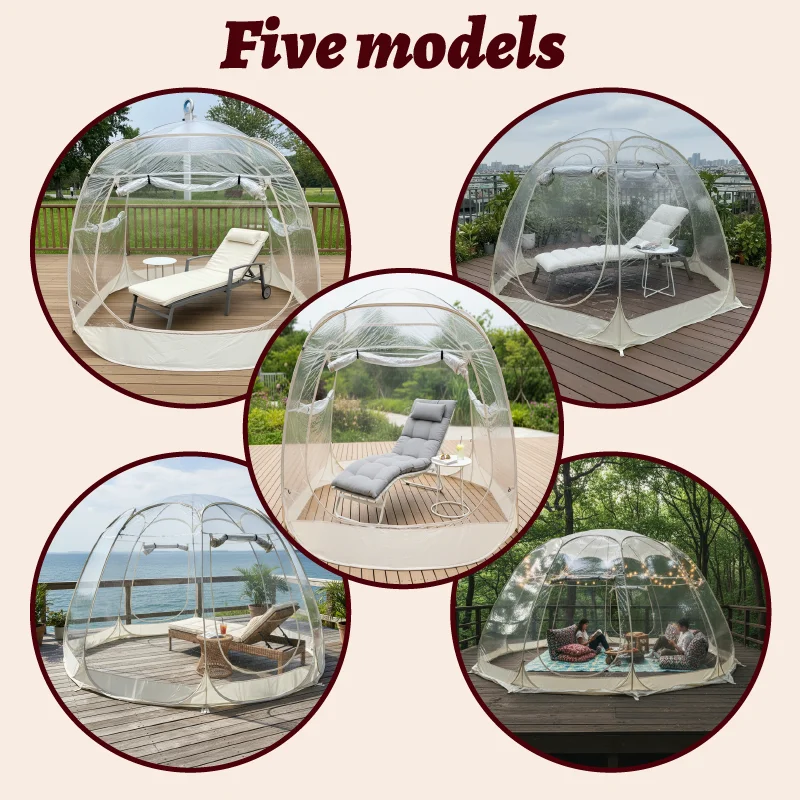 Large Space Clear Pop‑up Bubble Tent, Foldable Dome Shelter for Friend Parties, See‑Through Tent for Courtyard Outdoor Fun view 4
