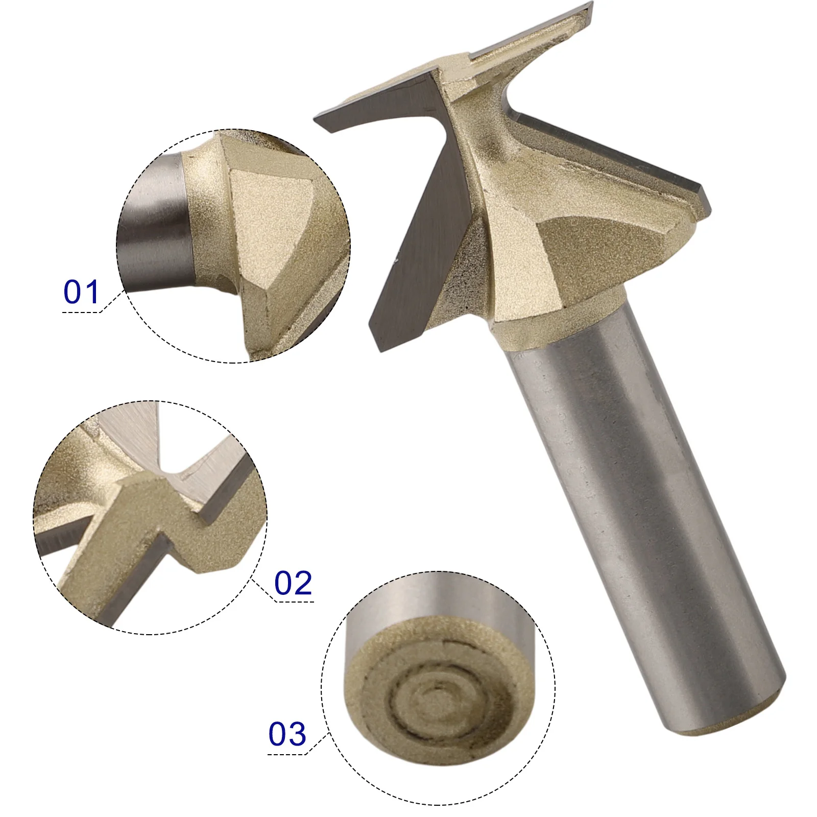 1/2 Inch Router Bit Router Bits 1/2 Shank Carbon Steel Easy Setup And Operation Heat-resistant Coating For Wooden Doors