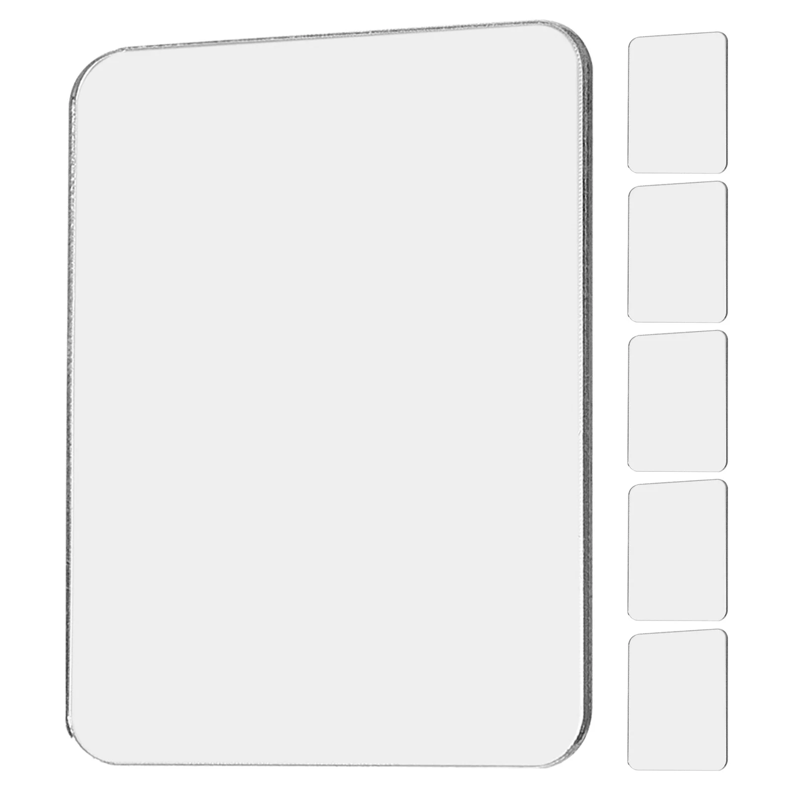 

6 Pcs Portable Makeup Mirror Sticker Decorative for Phone Case White Acrylic Smartphone