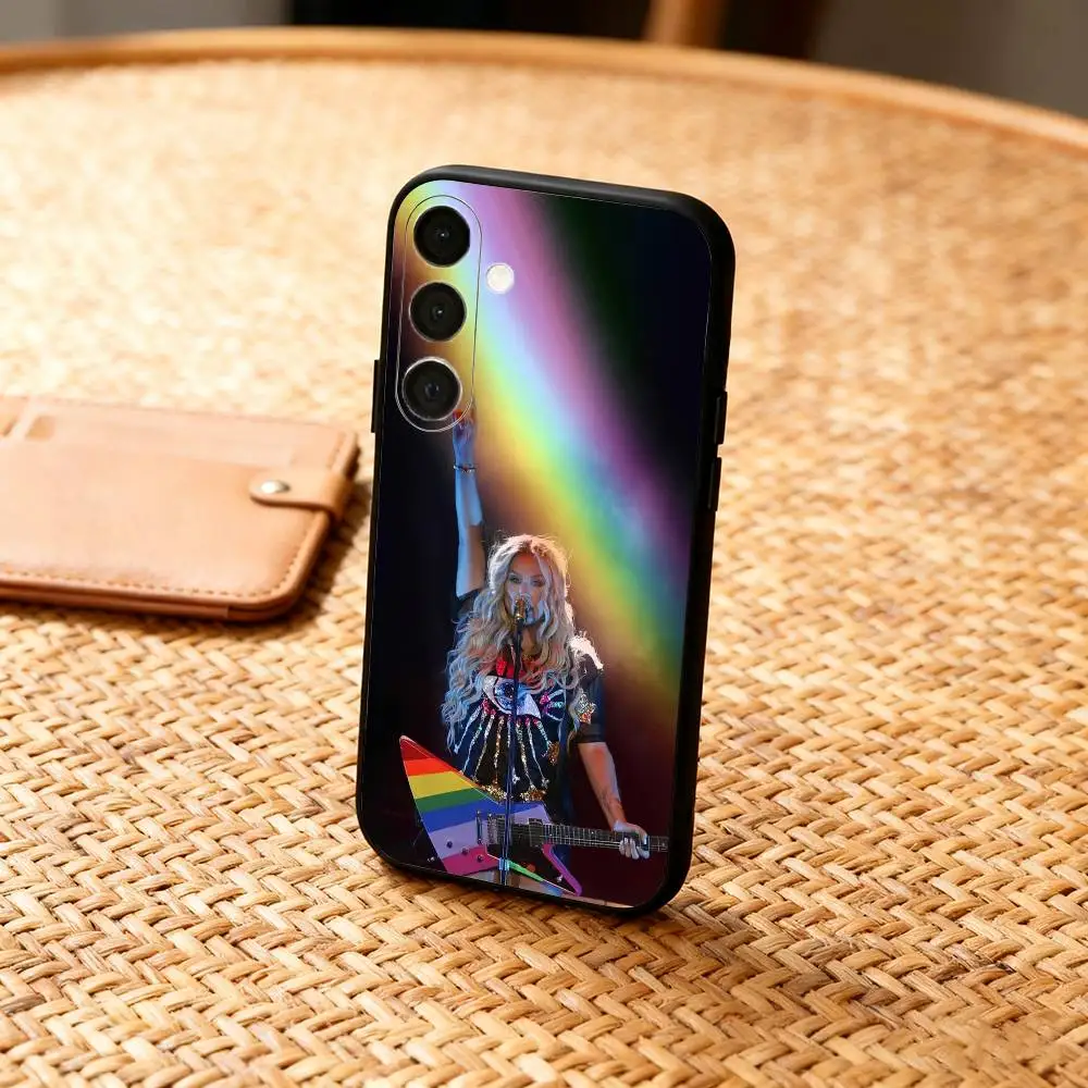 حافظة هاتف S-Singer K-Kesha لهاتف سامسونج A73,72,71,A52,51,40,41,A22,A32,31,A13, غلاف أسود ناعم