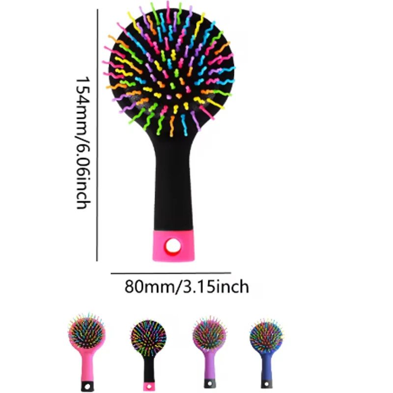 Customized Rainbow Comb For Air Volume Management, Detangling, Straightening, Massaging, Combing, Styling Tools For Curly Hair