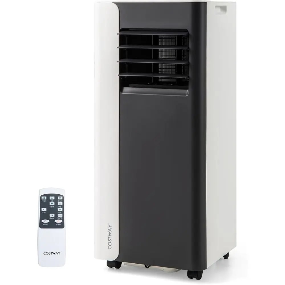 

Портативный кондиционер, 2 скорости, тихий режим для сна, пульт ДУ, 24-часовой таймер, автоматическое повторное включение, комплект для окна, подходит для дома/общежития, до 4 человек