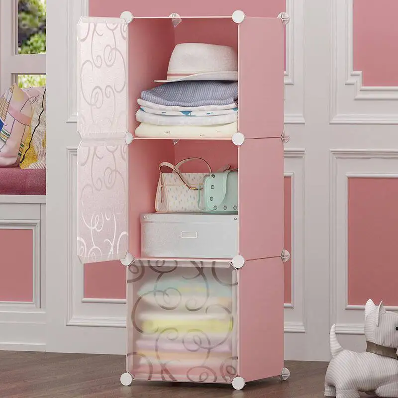 *-*Organizer Clothes Wardrobe Bedroom Storage Partitions Cabinet Plastic Display Wardrobe Modern Guarda Roupa Trendy Furniture