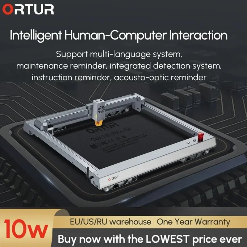 

Ortur Laser Master 3 Powerful Laser Engraver 10W Higher Accuracy Laser Cutter 20000mm/min Engraving Speed and App Control Wood
