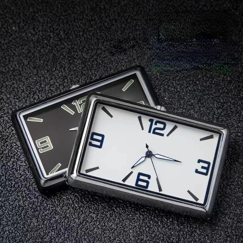 

Auto Square Car Clock Automobile Internal Stick-On Watch Mechanics Quartz Clock Auto Self-adhesive Electronic Vent Clip Ornament