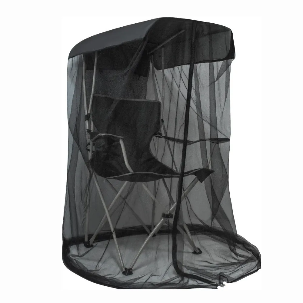 Breathable Insect Shield Mosquito Net Cover Zipper Opening Foldable Mesh Tent Compact Durable Chair Net for Outdoor Use