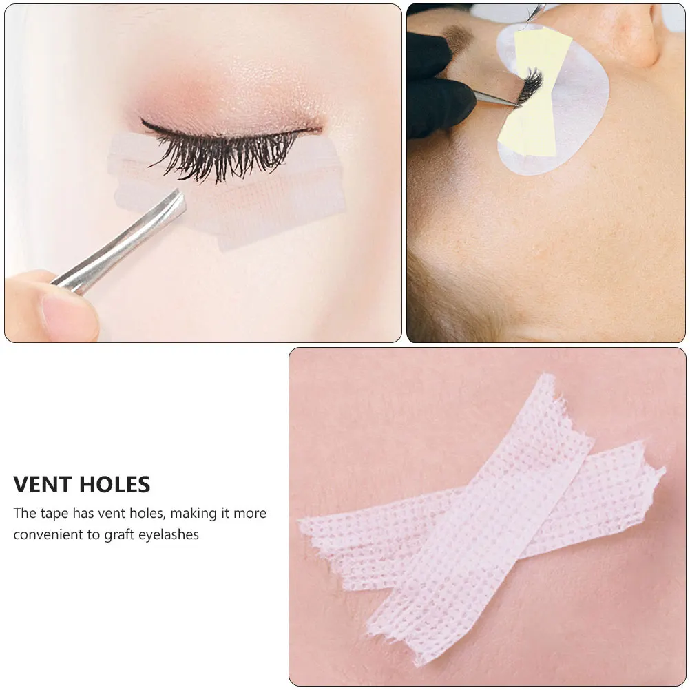

12pcs Eyelash Extension Tape Lash Grafting Adhesive Fabric Breathable Beauty Salon Isolation Patches For False Eyelash