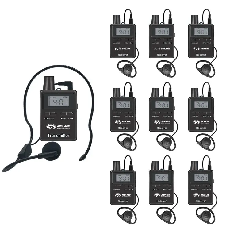 

Repeater Function Handheld VHF UHF Radio Walkie Talkie Wireless Tour Guide System