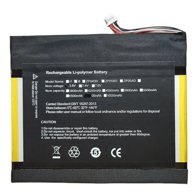 

Battery for Jumper Ezpad 7 Tablet PC New Li-Po Rechargeable Accumulator Replacement 38113127 3.7V 8000mAh