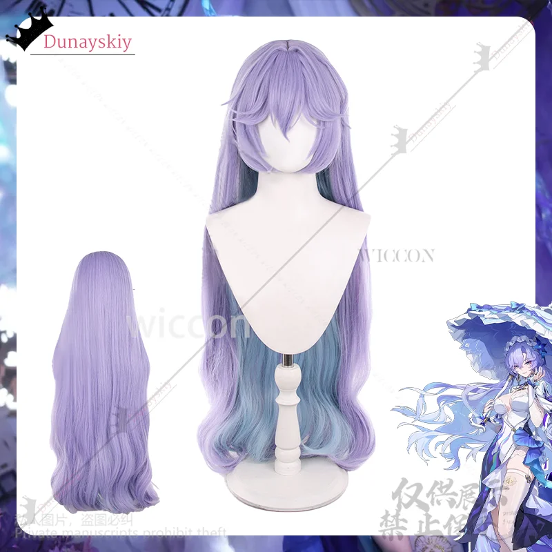 Wuthering ondas cantarella cosplay anime medusa vestido irregular azul roxo lolita headwear perucas jirai kei meninas traje
