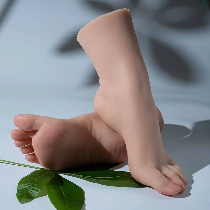 

Большая женская силиконовая модель стопы, реалистичный манекен для фетиша, демонстрации обуви и носков, коллекции для искусства, TG5000