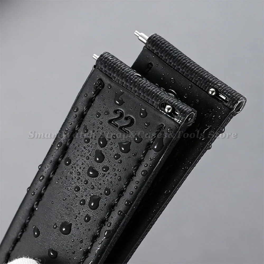 18/19/20/21/22mm Business Segeltuch-Uhrenarmband für Omega mit Schmetterlingsverschluss, Wasserdichtes Armband für Seiko mit Schnellverschluss – Detail 6