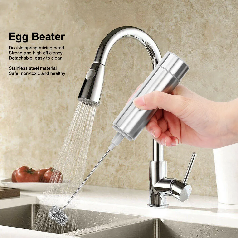 휴대용 스테인레스 스틸 전기 우유 거품기 휴대용 계란 비터 주방 믹서 도구