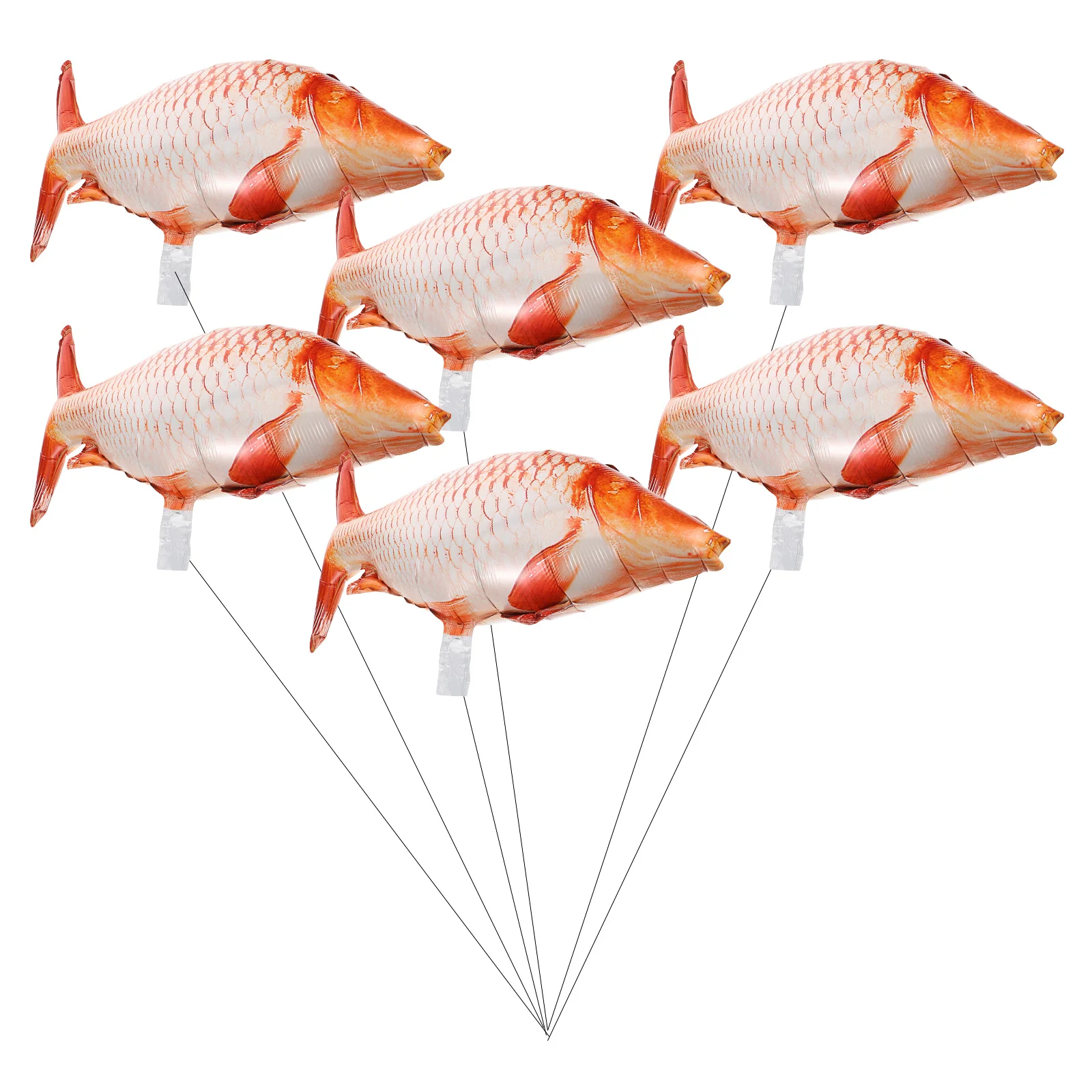 

6Pcs Cartoon Carp Shaped Aluminum Foil Balloons Birthday Party Decorations Fish Theme Wedding Festival Supplies