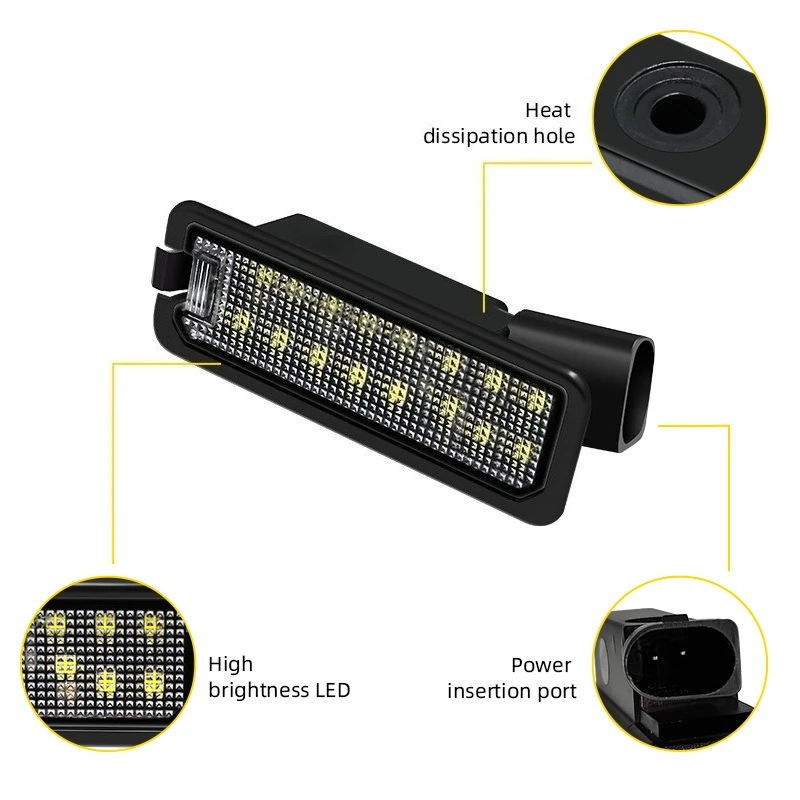 ل VW GTi Golf 4 5 6 7 MK4 MK5 MK6 MK7 باسات B7 CC EOS شيروكو بيتل 2 قطعة أضواء لوحة ترخيص رقم LED مع Canbus