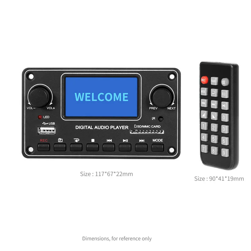MP3 LCD Player Bord Blutooth Digital Audio Player USB SD BT Musik Decoder Modul TDM157 Für Verstärker