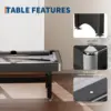 Garvee 2-in-1 Multi-Game Combination Table 6 FT, Billiard Pool Table with Pool Balls Cues Paddles Brush for Family Recreational Game Rooms