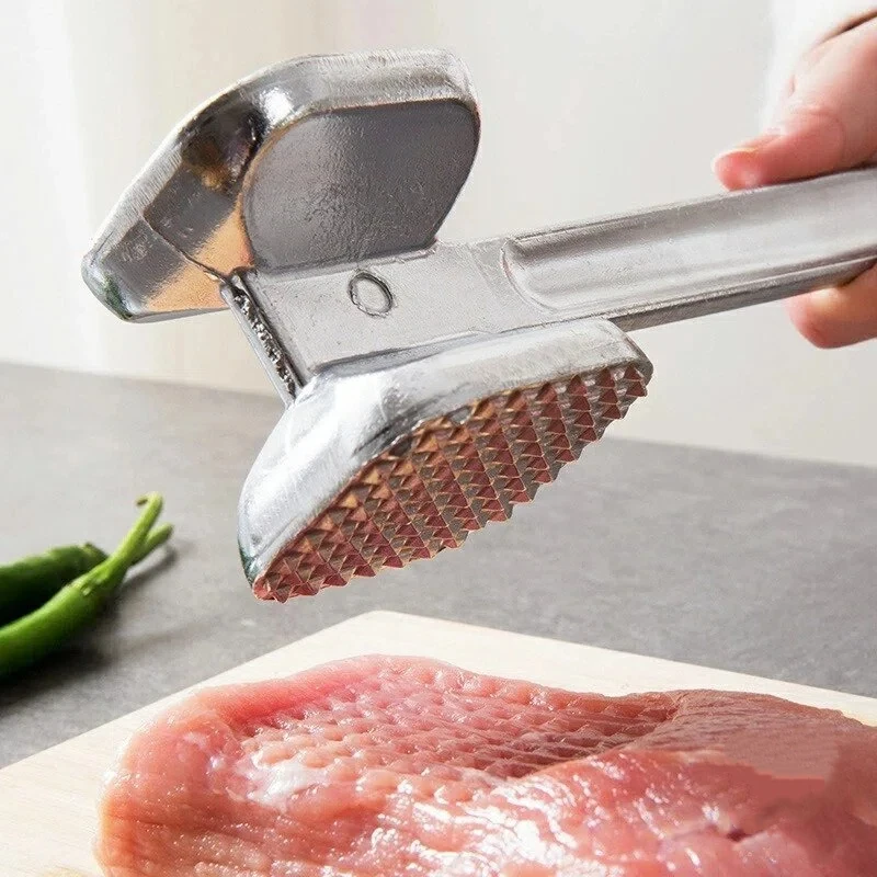 

Loose Meat Hammer Double-Sided Checkered Beef Tenderizer Stainless Steel Loose Tenderizers Portable Meat Beat Kitchen Gadgets