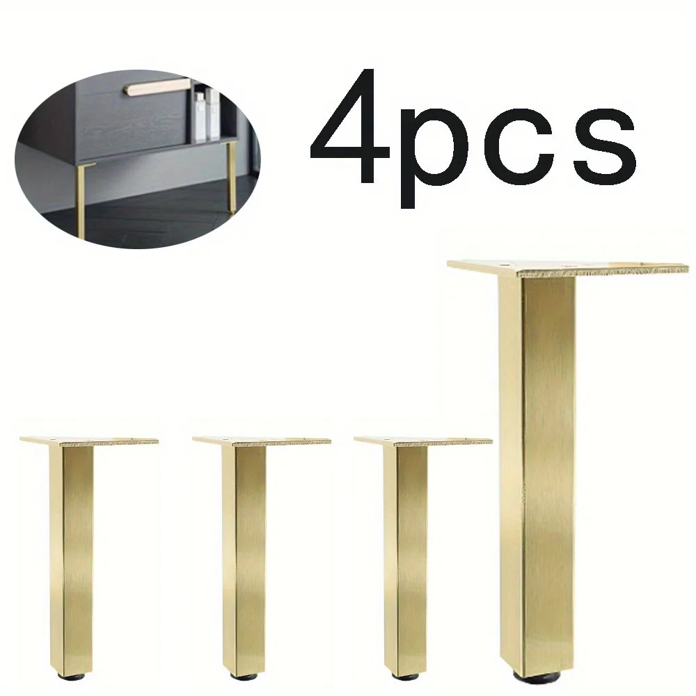 4pcs TV stand legs -15cm brushed metal furniture stand suitable for cabinets tables and shelves Furniture support feet
