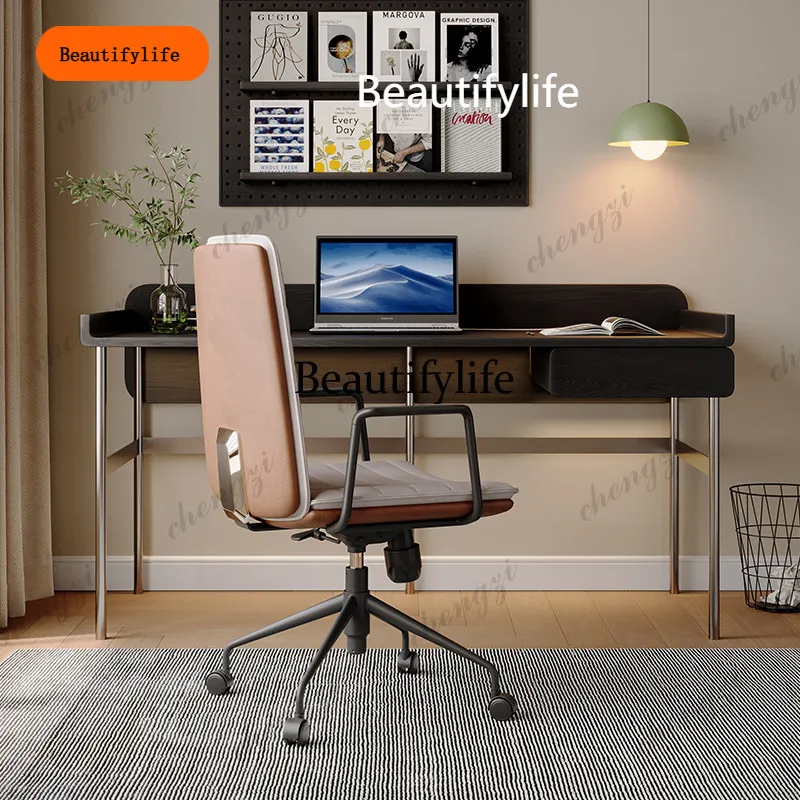 B456 Italian Minimalist Desk Nordic Creative Bedroom Writing Desk Computer Desk Luxury Study Office Furniture escritorio oficina