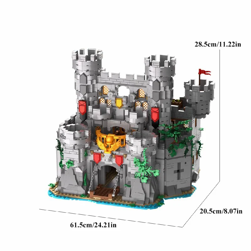 Castelo espírito sagrado espada edifícios conjunto arquitetura medieval modular bloco de construção modelo montagem brinquedo diy adultos presente 2654 pçs