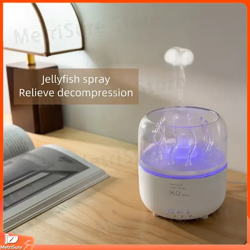 Desktop Humidifier for Home Office Bedroom with Aromatherapy Diffuser Cool Mist Ultrasonic Humidifier 7 Color LED Night Light