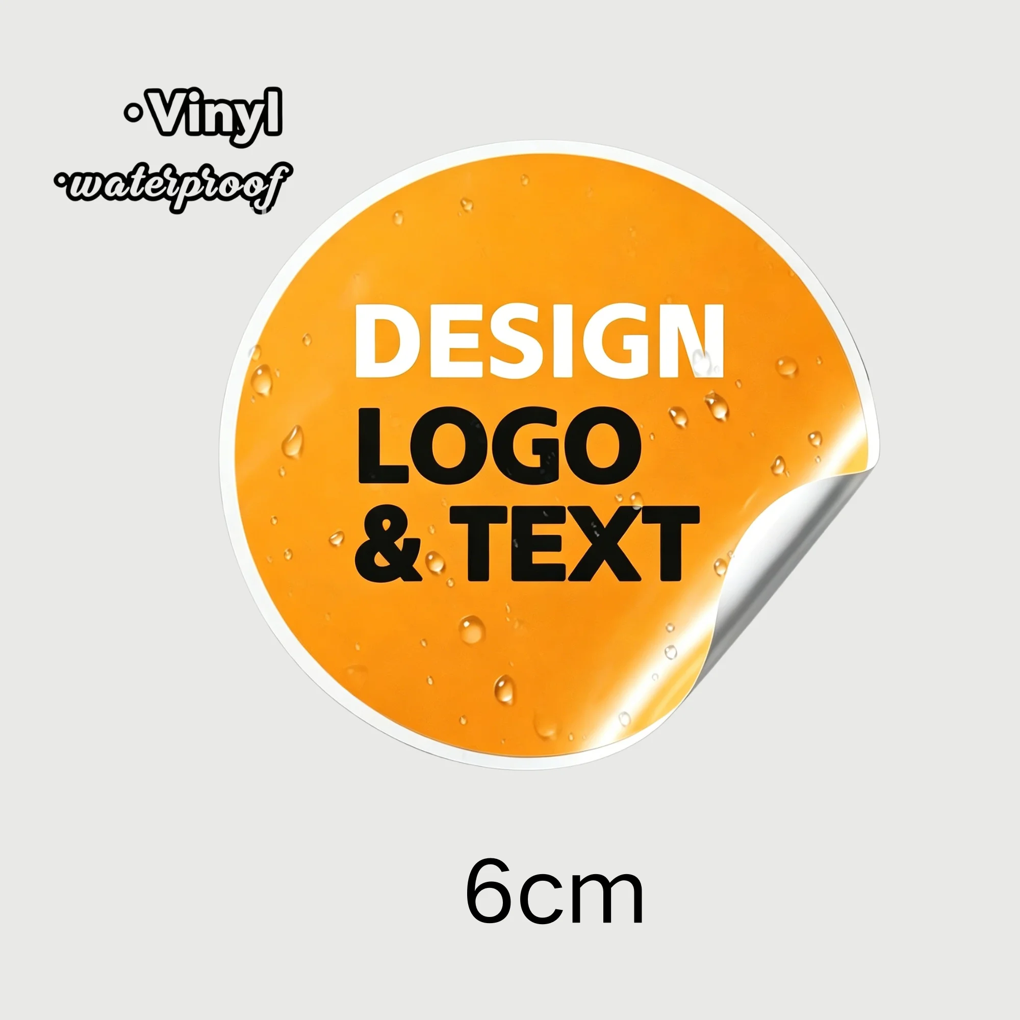 Benutzerdefinierte Aufkleber aus PVC, wasserfest, gestanzt, Vinyl-Logo-Etiketten, rund, personalisierter Aufkleber für Laptop, Geburtstag, Party, Hochzeit, Geschäft