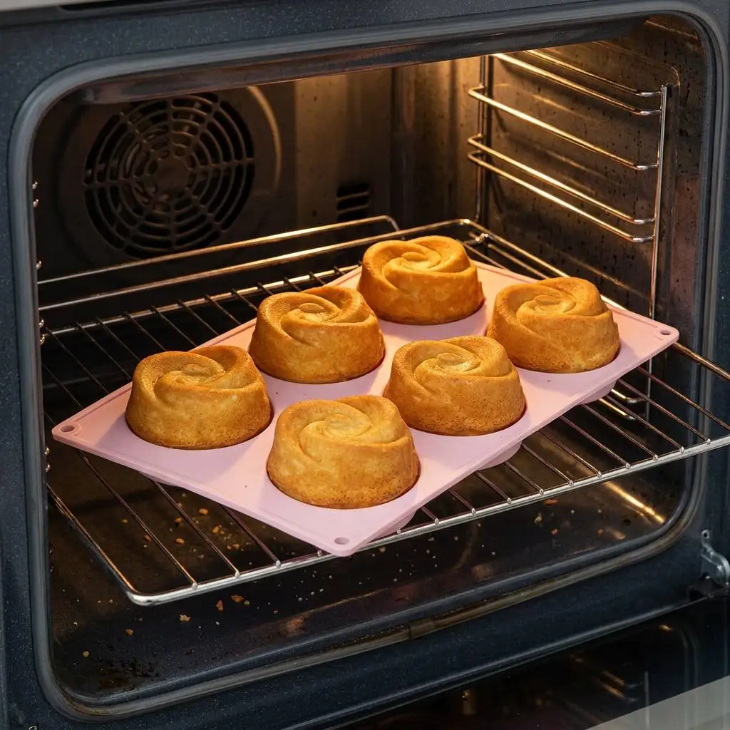 Food Grade 6-Cavity Rose Flower Silicone Mold BPA Free Non-stick Floral Baking Pan for Cakes Jelly Pudding Handmade Soap Moulds view 5