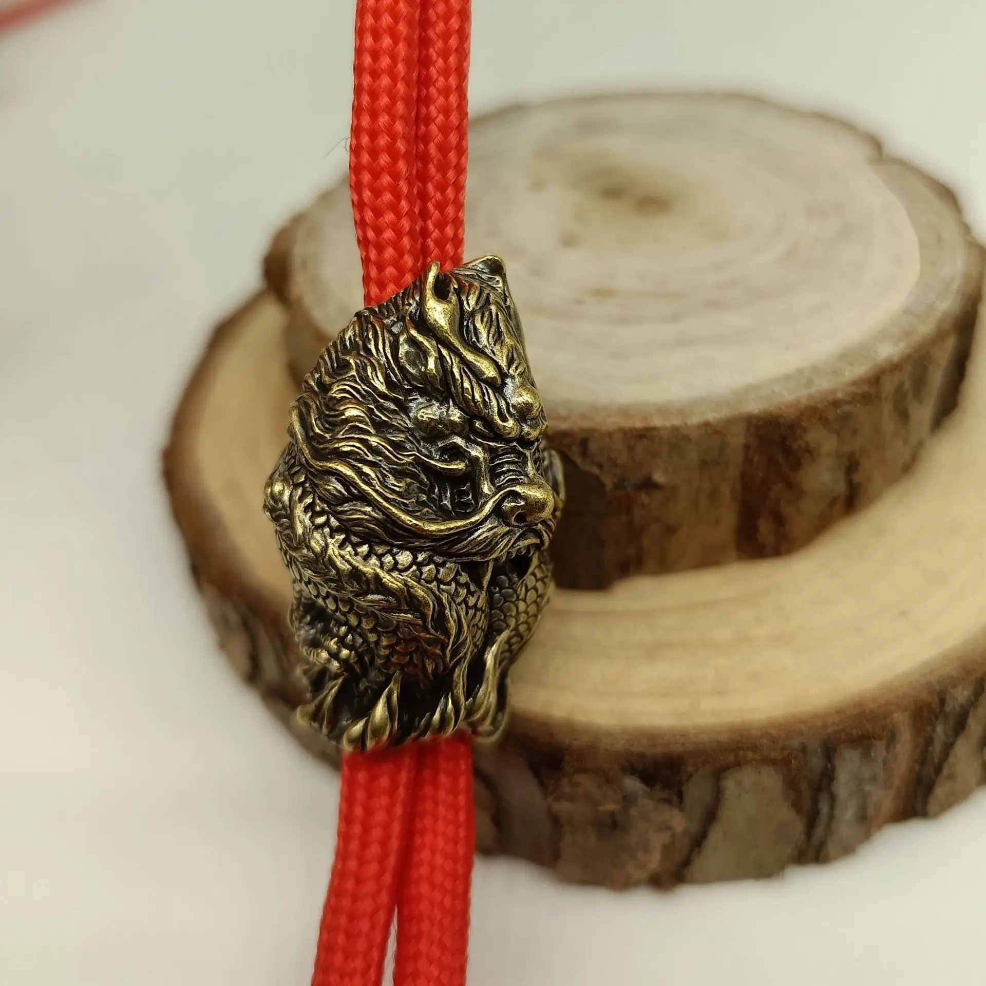 Ethnic Style Fine Carving Brass Ethnic Style Laughing Eyed Dragon Bracelet Accessories Embedding Eye-catching Elements Jewelry